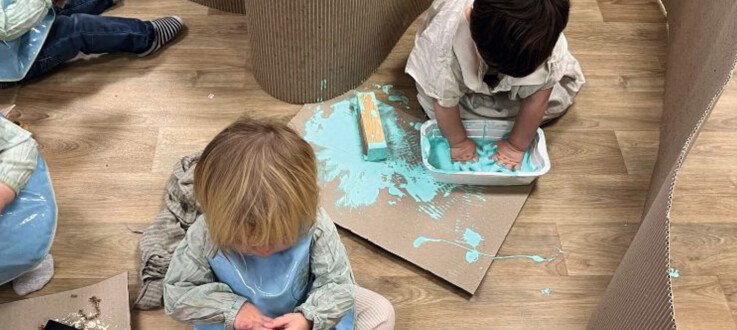 Peinture sur carton - DIY enfant