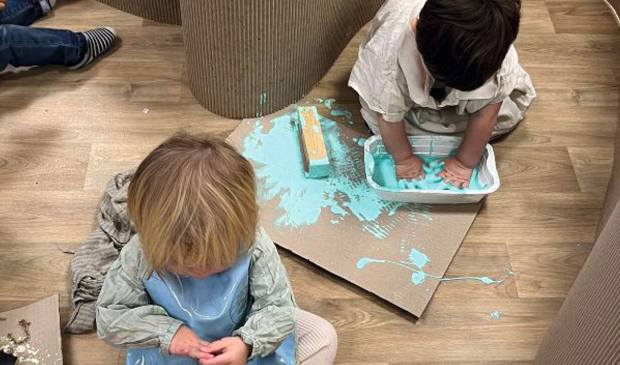 Peinture sur carton - DIY enfant